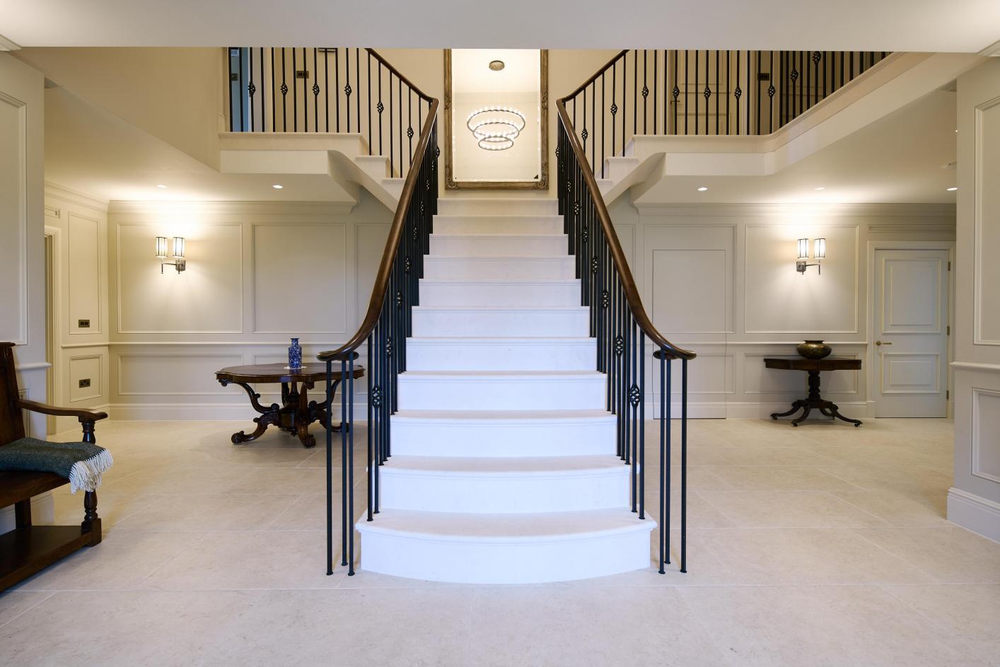 Luxurious Floating Stone Staircase - Post-tensioned staircase