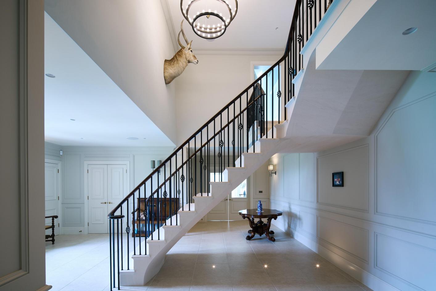 Luxurious Floating Stone Staircase - Post-tensioned staircase