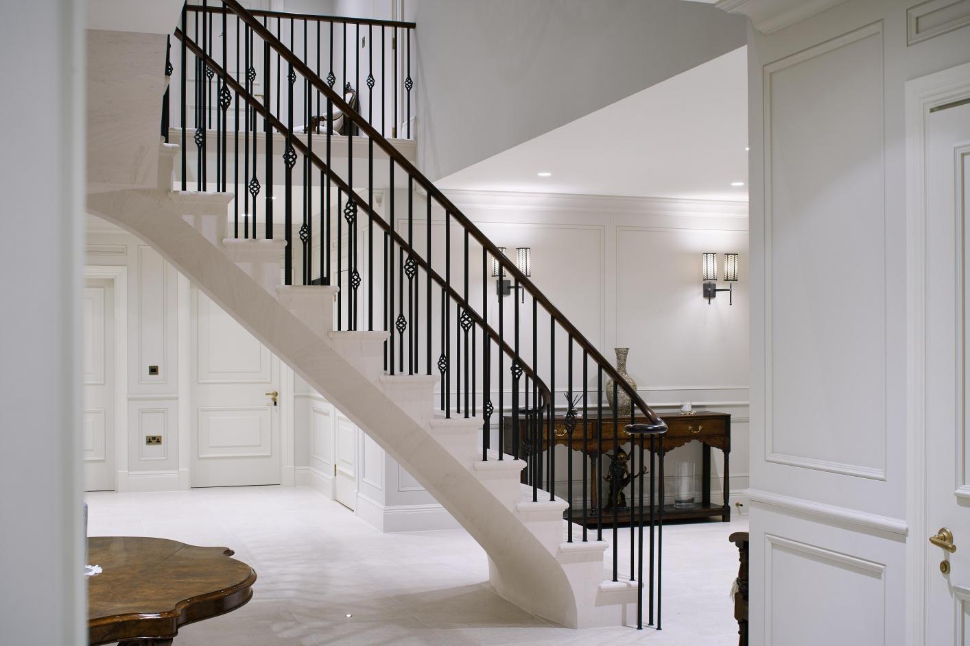 Luxurious Floating Stone Staircase - Post-tensioned staircase