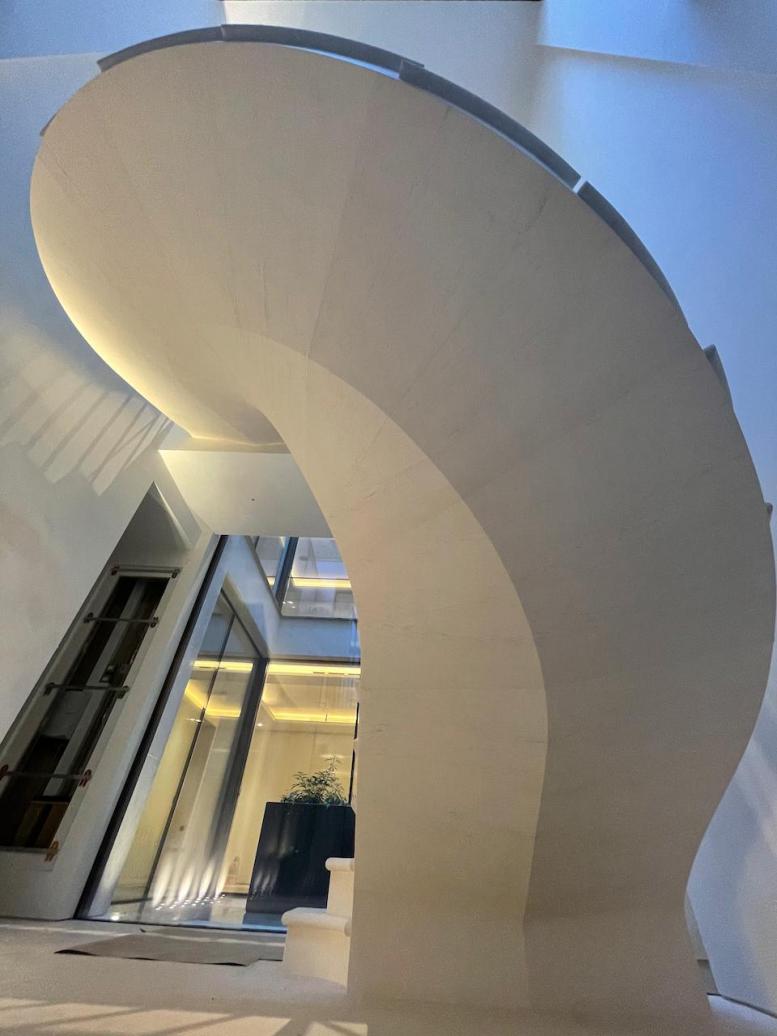 Floating - Post tensionedFloating - Post tensioned stone staircase Kensington, London stone staircase