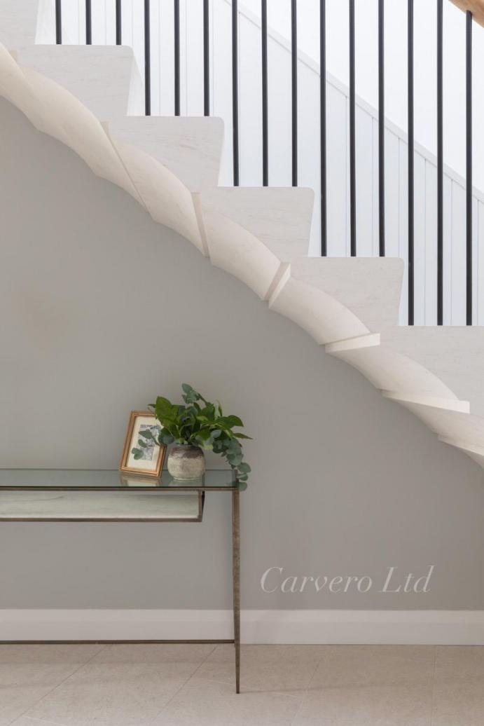 Modern Cantilevered Stone Staircase Design, Ireland