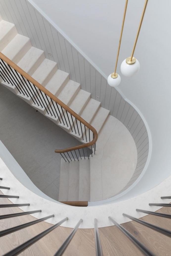 Modern Cantilevered Stone Staircase Design, Ireland