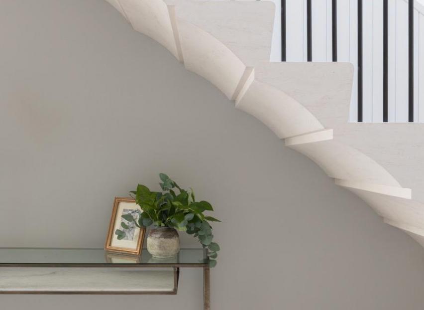 Modern Cantilevered Stone Staircase Design, Ireland